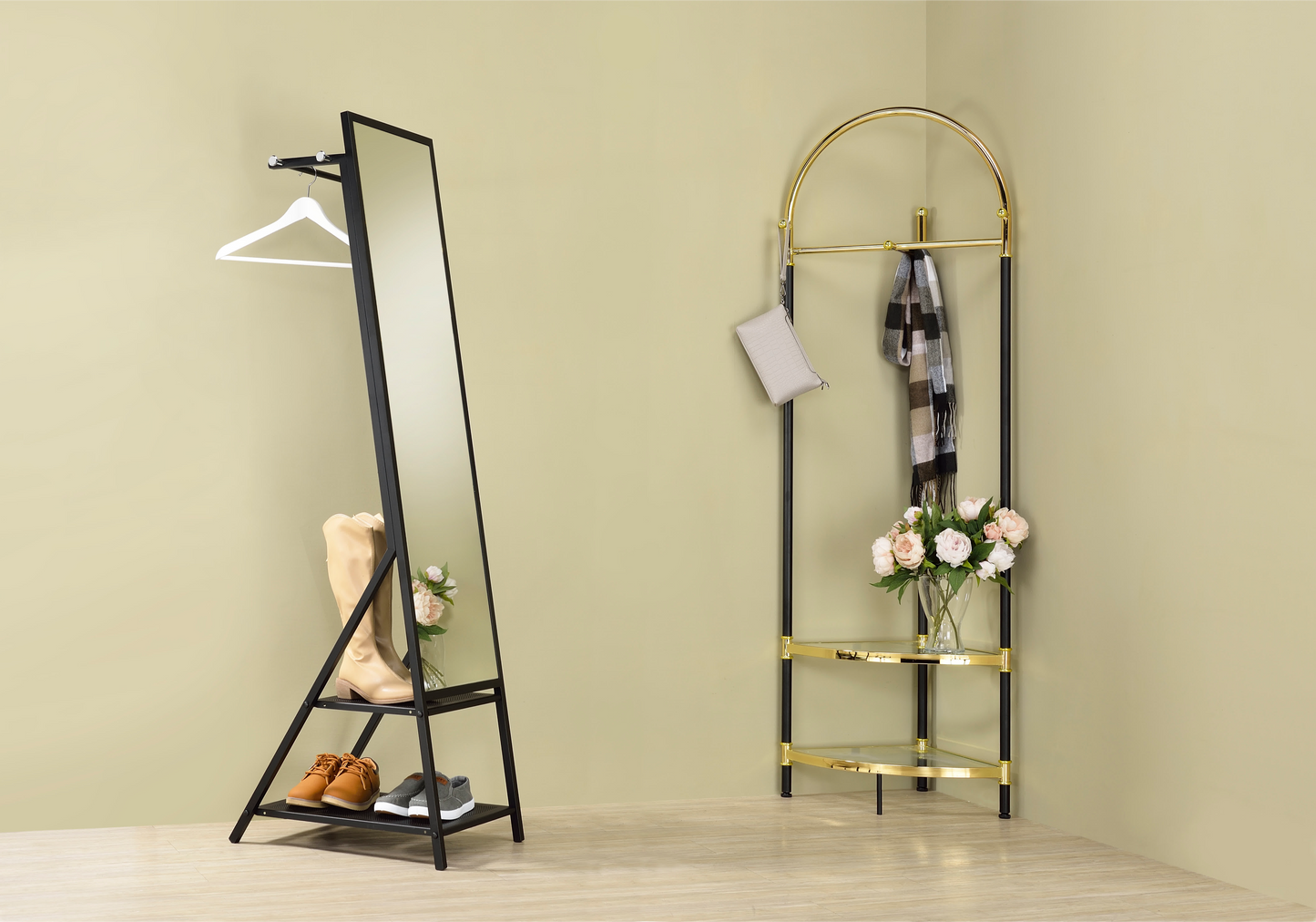 Mirror Stand & Corner Shelf