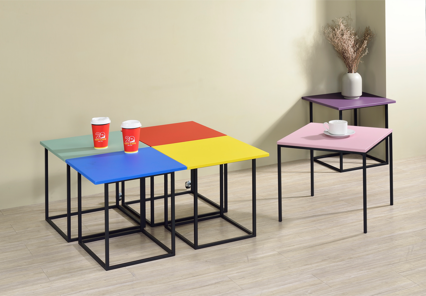 6 In 1 Colorful End Table Set